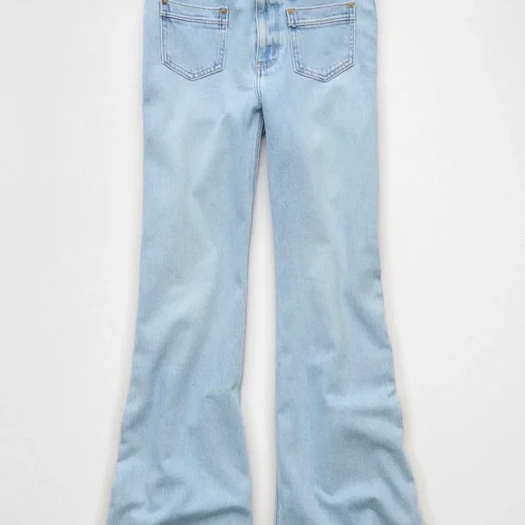 Out of Stock/ AE Stretch High-Waisted Flare Jean/Worn Once and Washed - Picture 3 of 6